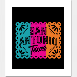 San Antonio Texas Papel Picado Posters and Art